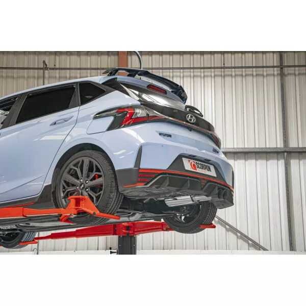 GPF-back výfuk Hyundai I20N Scorpion Exhaust - Bez klapky / černé koncovky Daytona