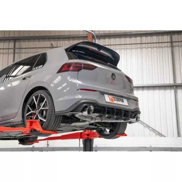 GPF-back Predator výfuk VW Golf Mk8 GTI Clubsport Sportback Scorpion Exhaust - S rezonátorem / leštěné koncovky Daytona
