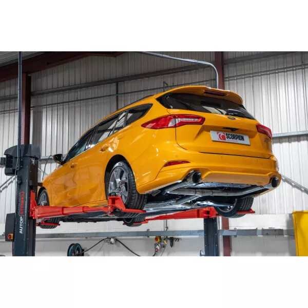 GPF-back Predator výfuk Ford Focus Mk4 ST Estate Scorpion Exhaust - leštěné koncovky Daytona