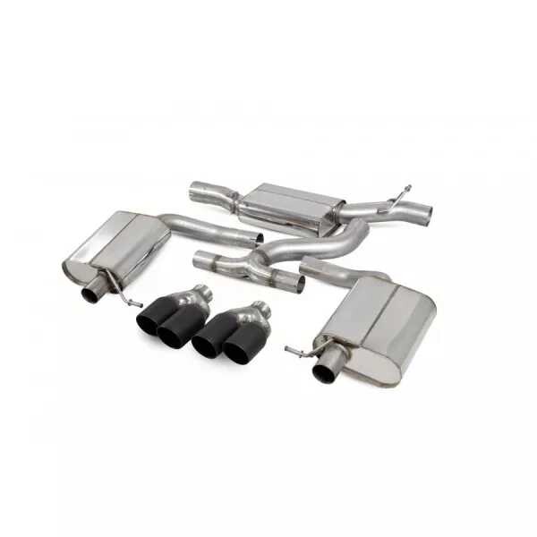 Catback výfuk SEAT Leon Cupra Mk3 ST 4Drive Scorpion Exhaust - S rezonátorem / černé koncovky Daytona