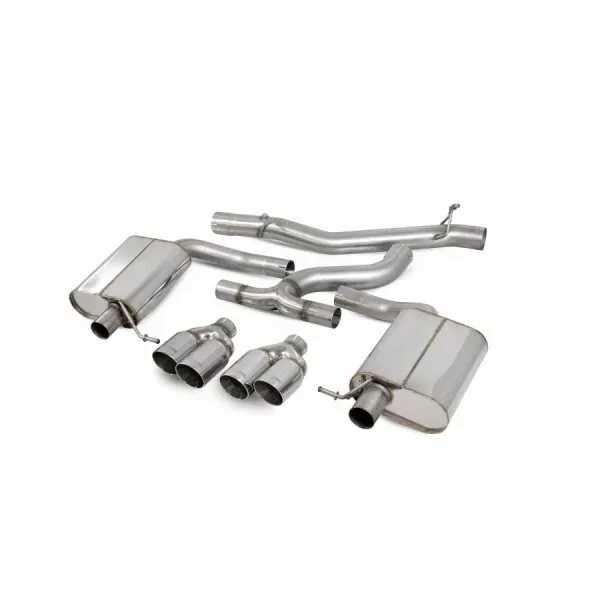 Catback výfuk SEAT Leon Cupra Mk3 ST 4Drive Scorpion Exhaust - Bez rezonátoru / leštěné koncovky Daytona