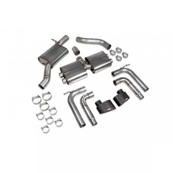 Catback výfuk Audi S3 8V Limousine 2.0 TFSI Scorpion Exhaust - S rezonátorem / dvojité oválné koncovky Ascari