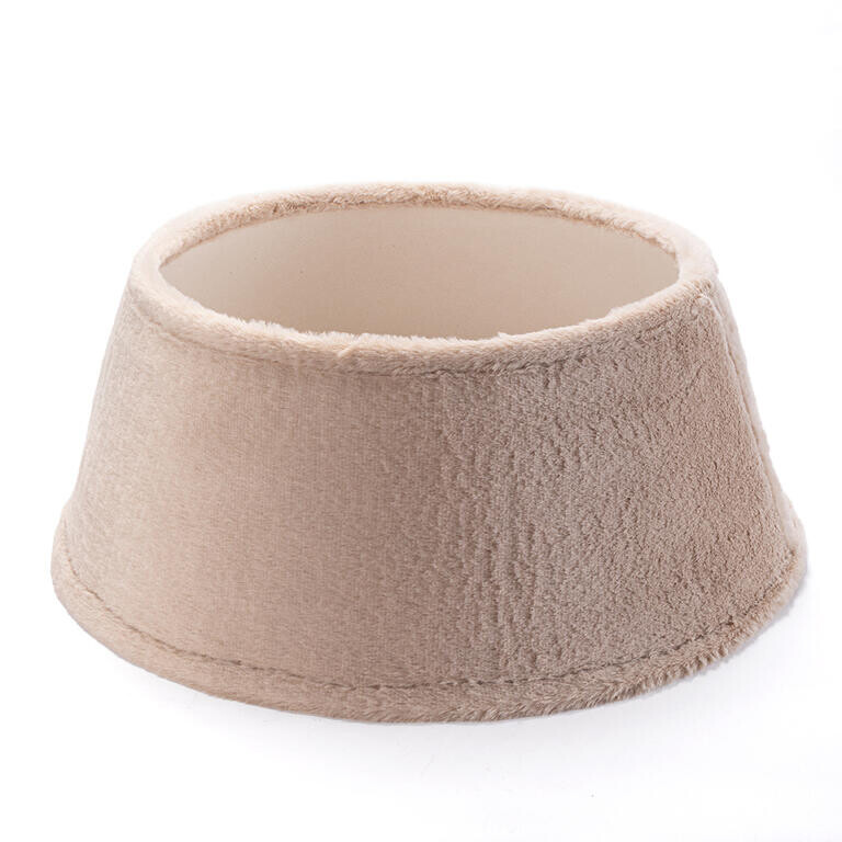 Plyšový límec na vánoční stromek béžová, 55 cm