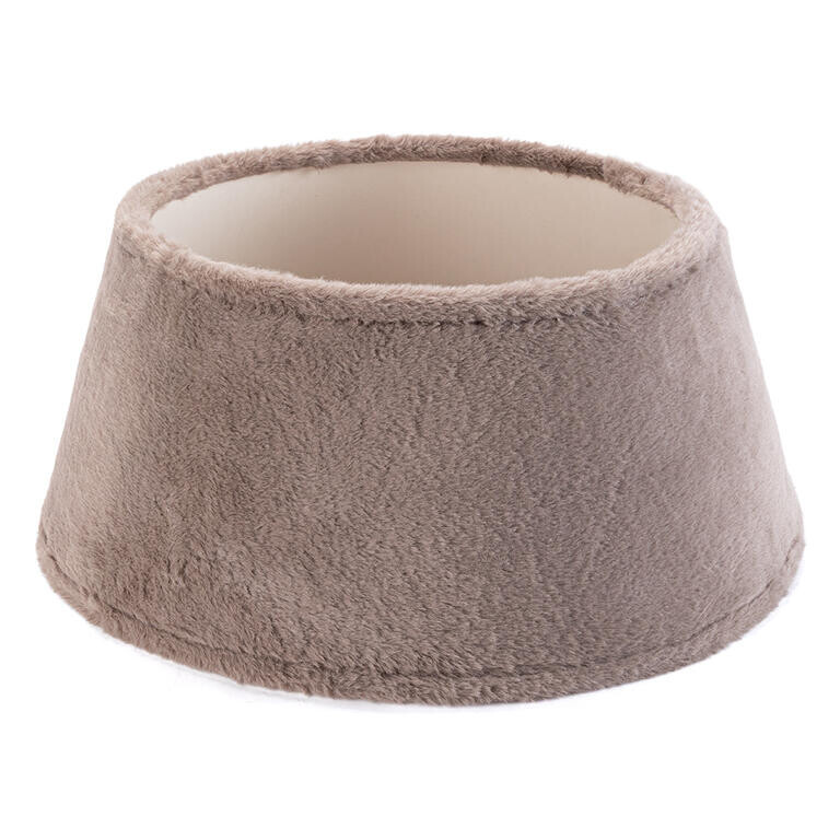 Plyšový límec na vánoční stromek taupe, 55 cm