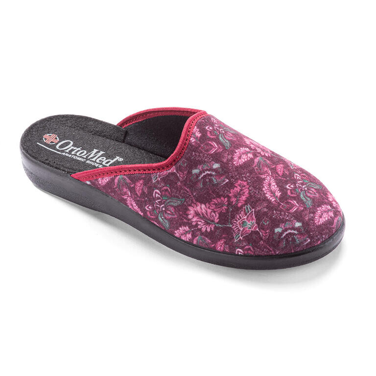 Dámské domácí ortopedické pantofle Fialové kvítí