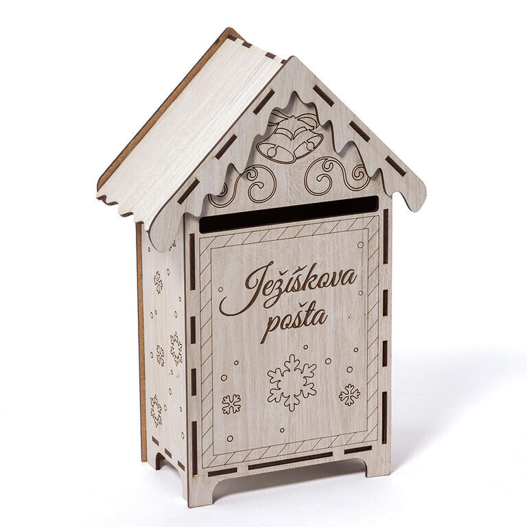 Dřevěná schránka na dopisy JEŽÍŠKOVA POŠTA