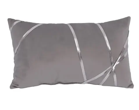 Dekorační polštář Vanessa 30x50 cm, stříbrný