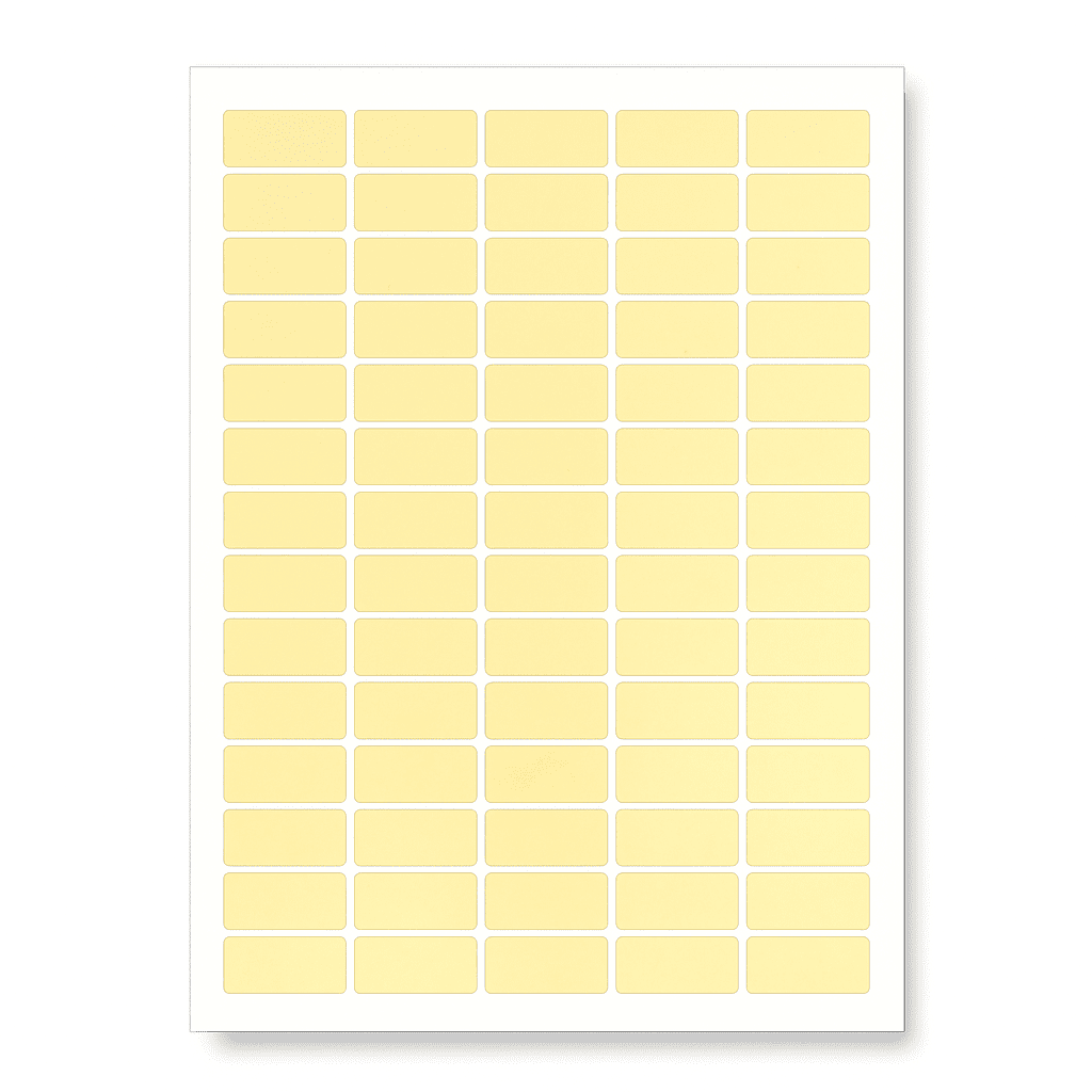Samolepicí etikety 38 x 21,2 mm, 65 etiket, A4, 20 listů, žluté