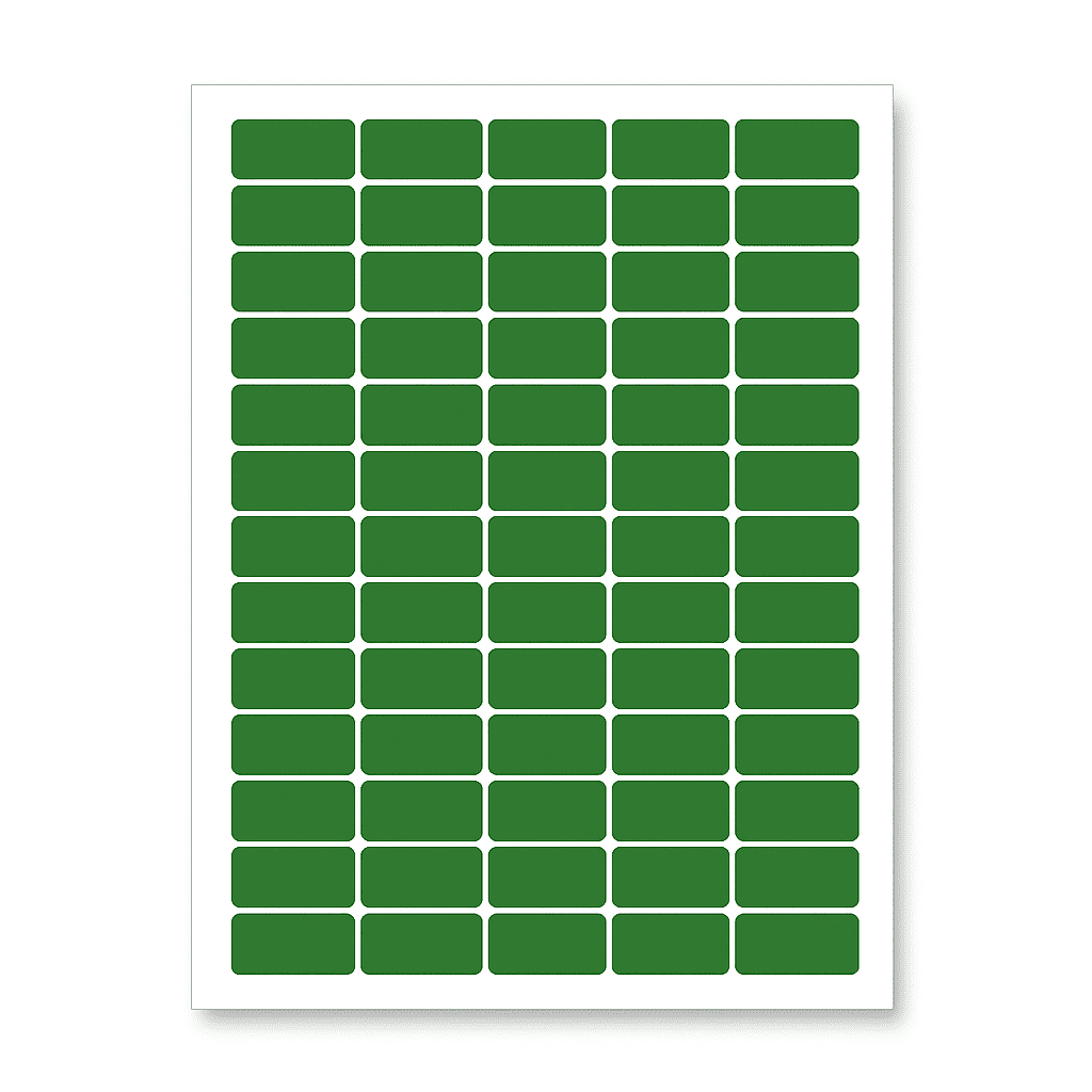 Samolepicí etikety 38 x 21,2 mm, 65 etiket, A4, 20 listů, zelené