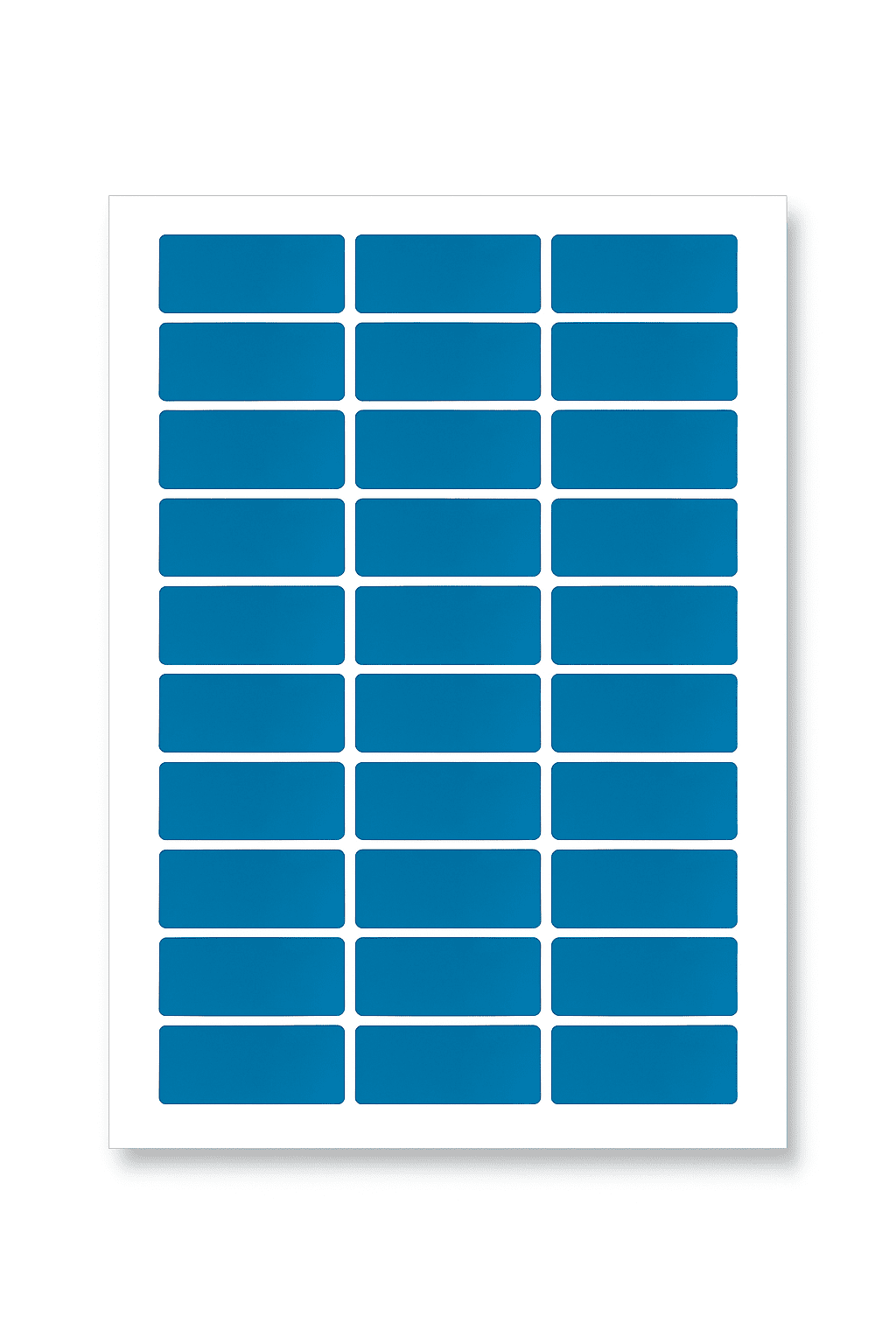 Samolepicí etikety 63,5 x 29,6 mm, 27 etiket, A4, 20 listů, modré