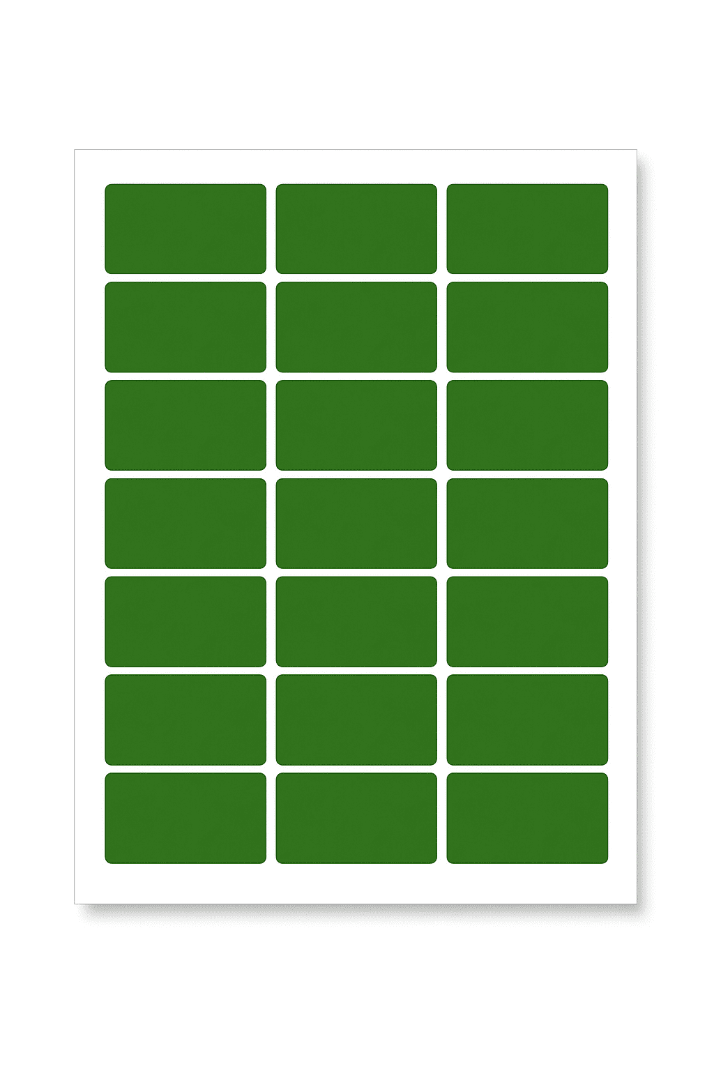 Samolepicí etikety 63,5 x 29,6 mm, 27 etiket, A4, 20 listů, zelené