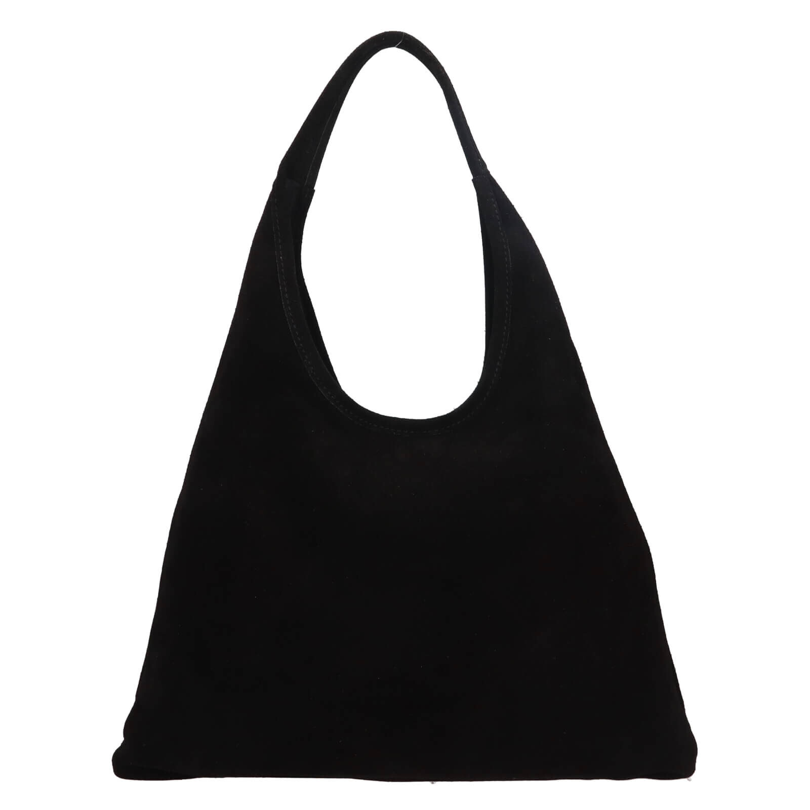 Dámská kožená, semišová kabelka přes rameno Italia Matelda – černá