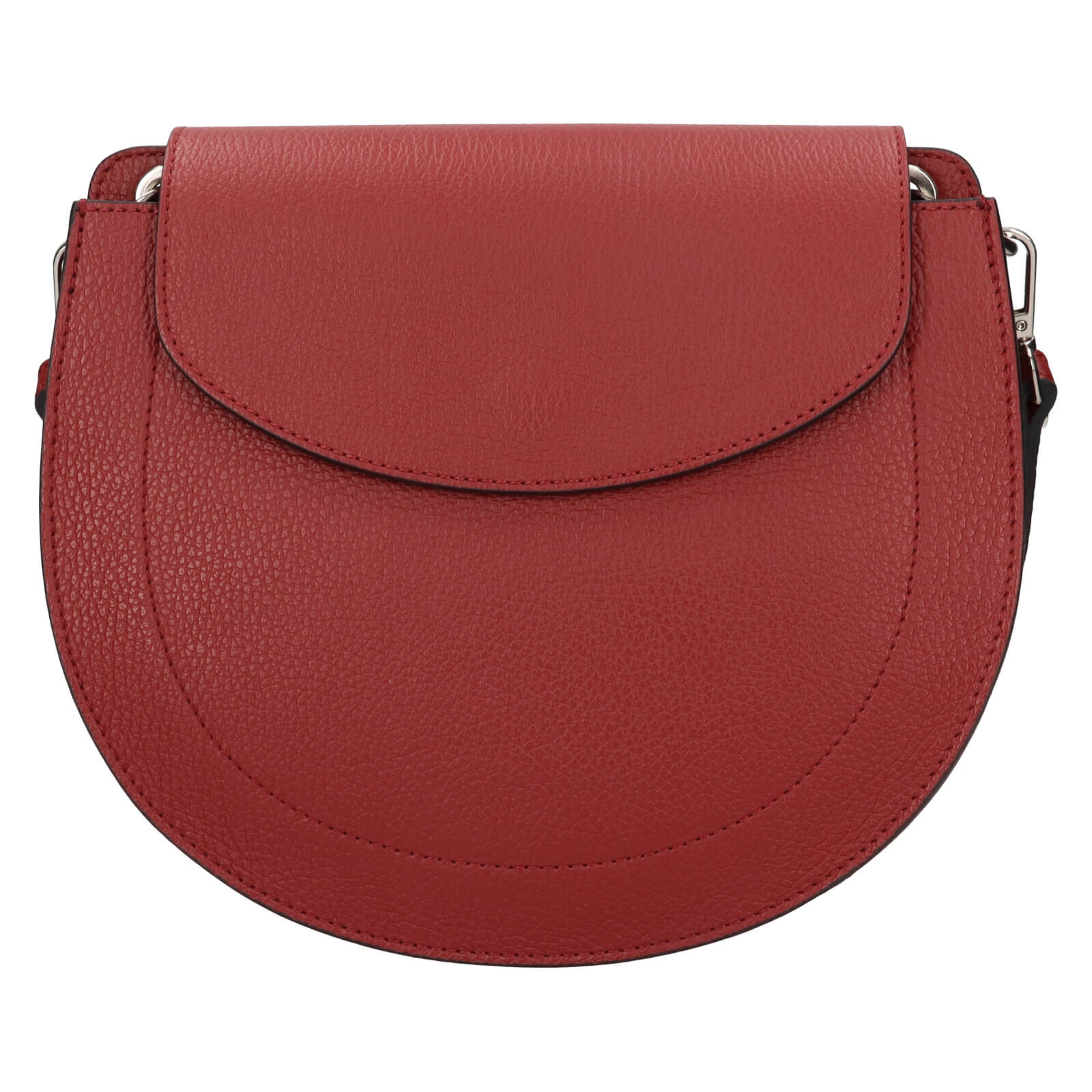 Dámská kožená crossbody kabelka Italia Locita - tmavě červená