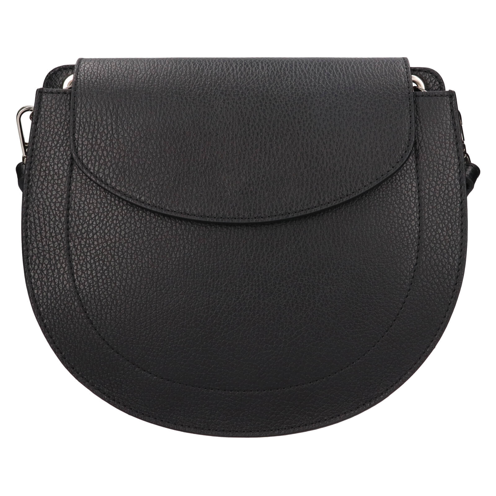 Dámská kožená crossbody kabelka Italia Locita - černá