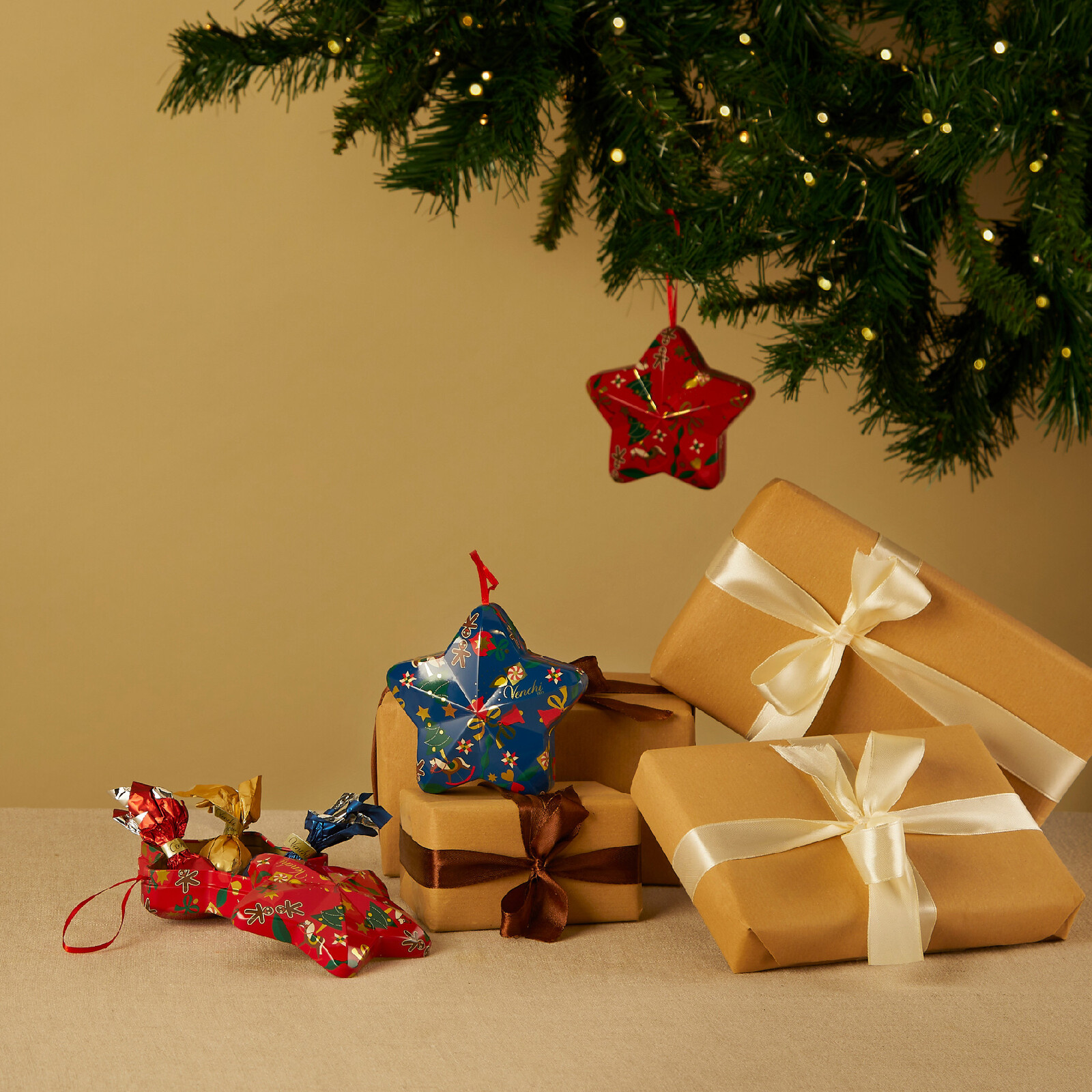 Venchi plechovka Hvězdička 37g Barva: Modrá