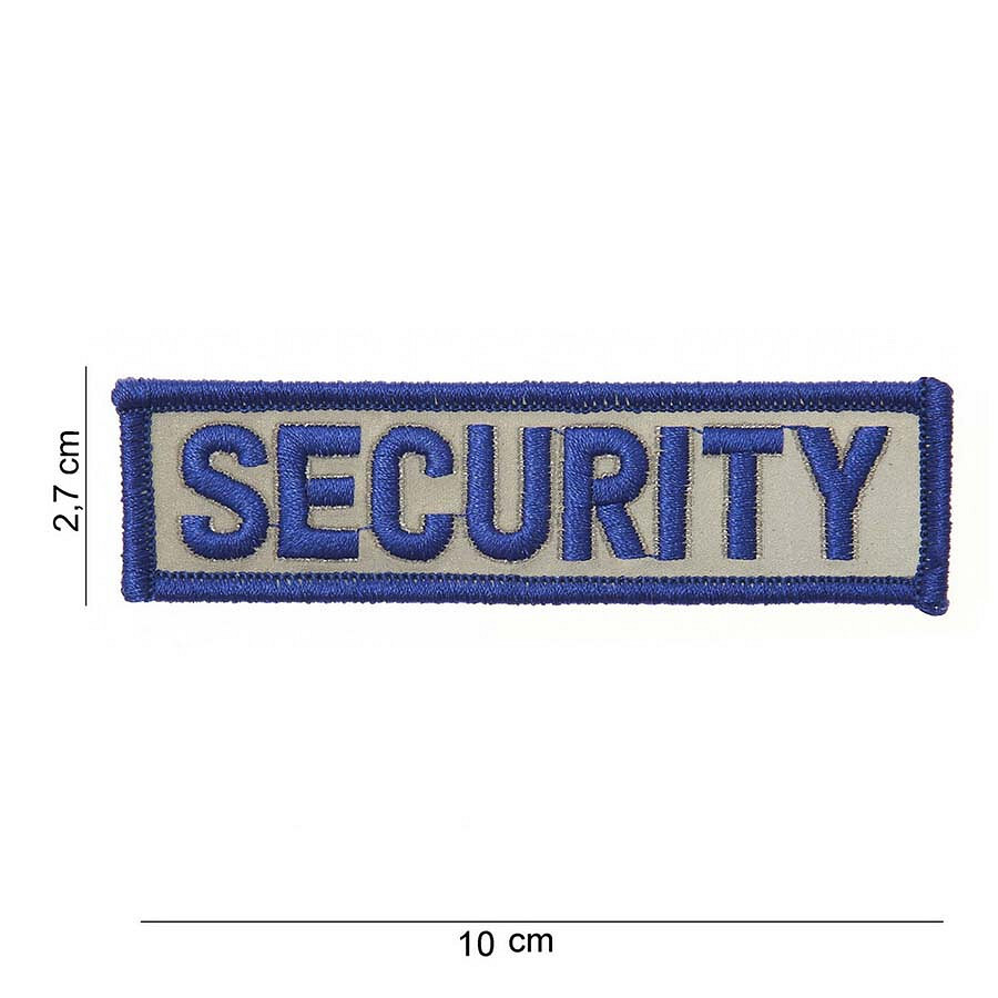 Nášivka textilní Fostex SECURITY 2,7x10 cm - modrá-bílá