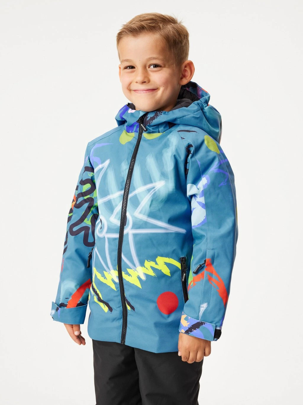 Zimní bunda Polar, Kobaltová, Fantazie - vel. 98/104