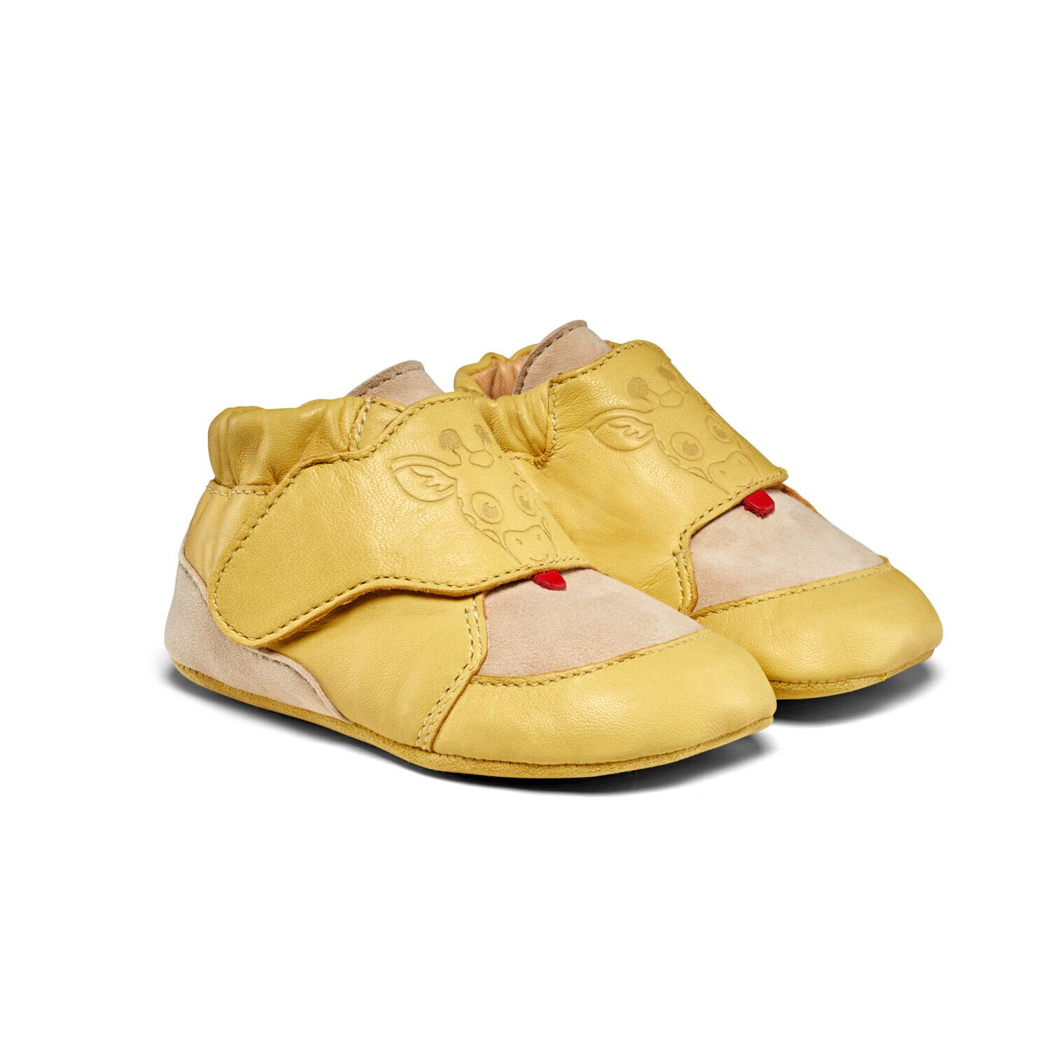 Dětské barefoot capáčky Affenzahn Crawling Shoe Leather Crawly Giraffe - vel. 18/19