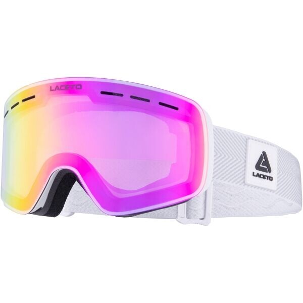 Laceto ARCTIC FOTO Fotochromatické lyžařské brýle, bílá, velikost