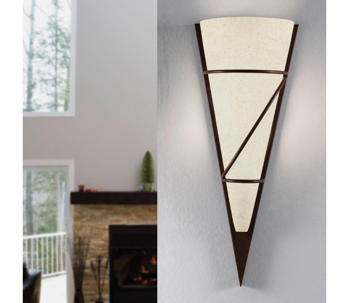 EGLO 87793 - Nástěnné svítidlo PASCAL 1 1xE14/60W antická hnědá/bílá 87793