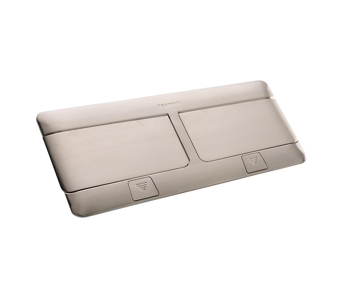 Legrand 54023 - Zásuvkový rámeček pro desku stolu POP-UP 2x4M nerez 54023