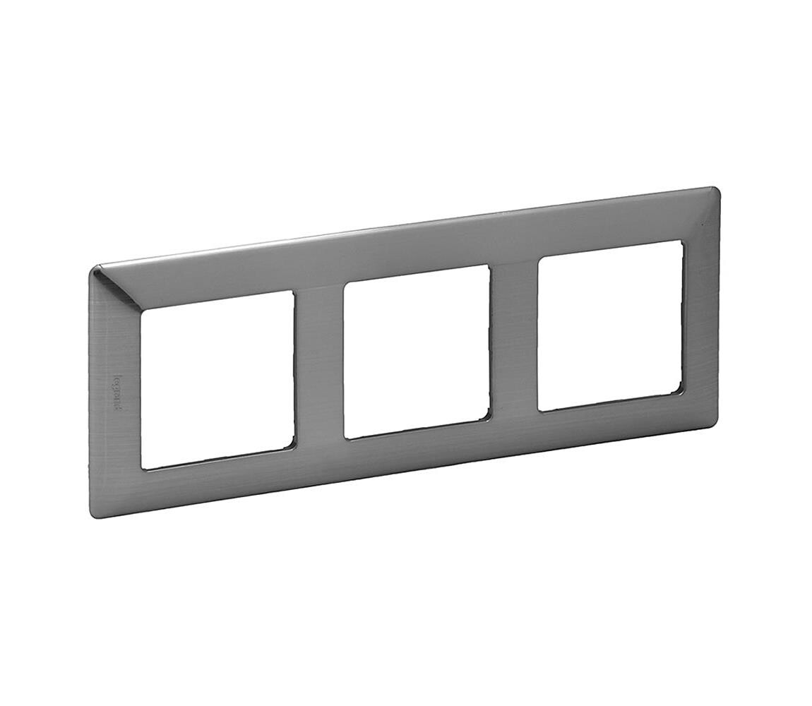 Legrand 754153 - Rámeček pro spínače VALENA LIFE 3P nerez 754153