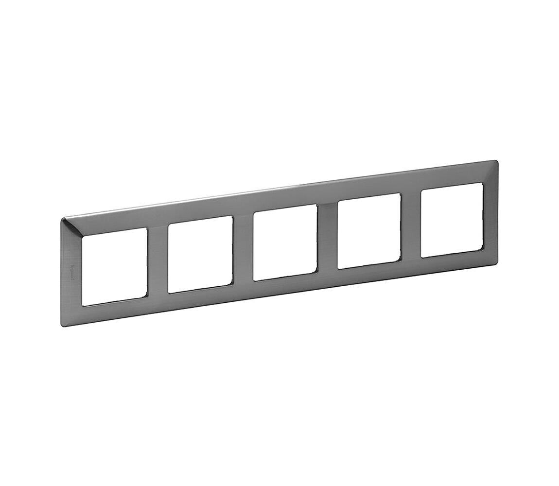 Legrand 754155 - Rámeček pro spínače VALENA LIFE 5P nerez 754155