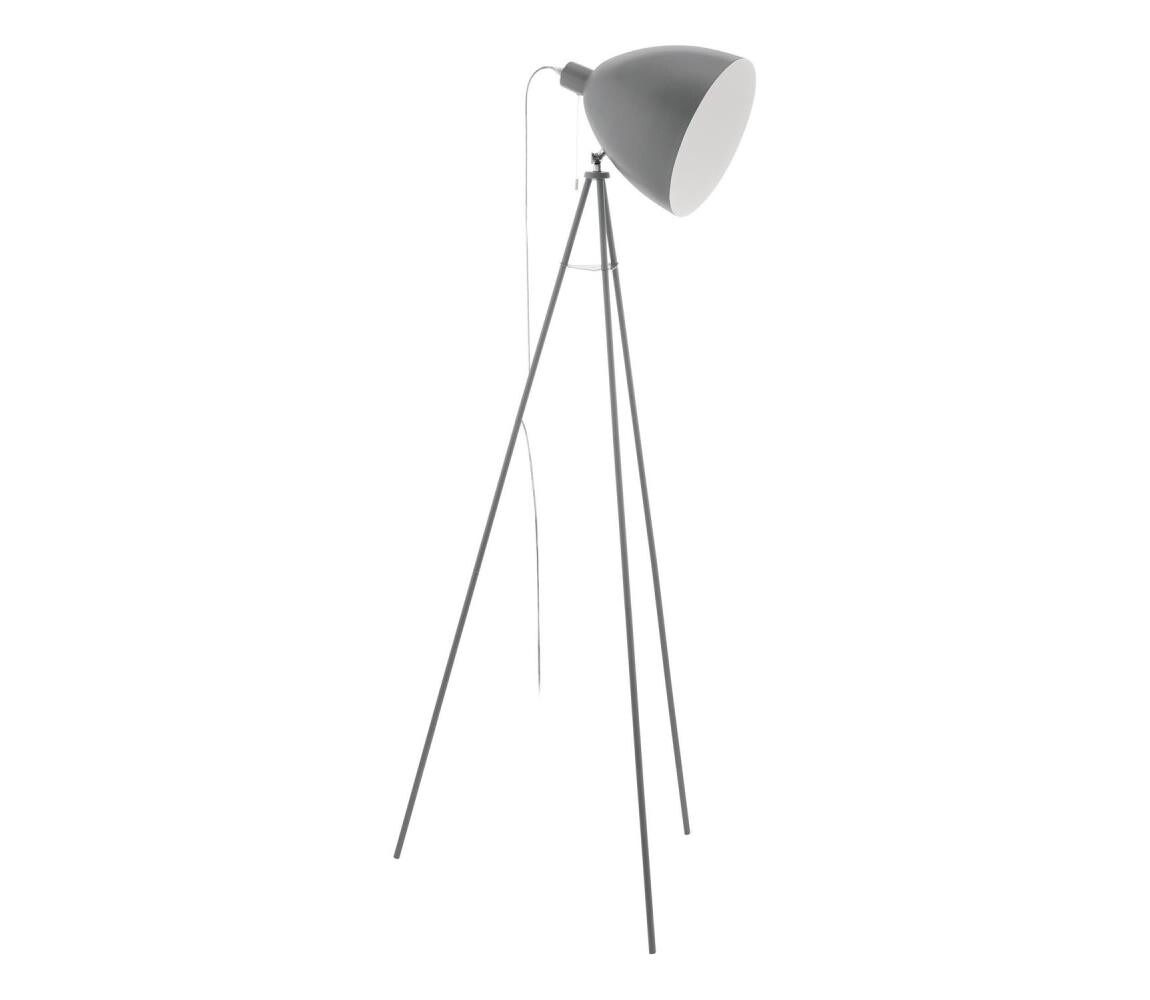 Eglo 33095 - Stojací lampa DUNDEE 1xE27/60W/230V šedá 33095