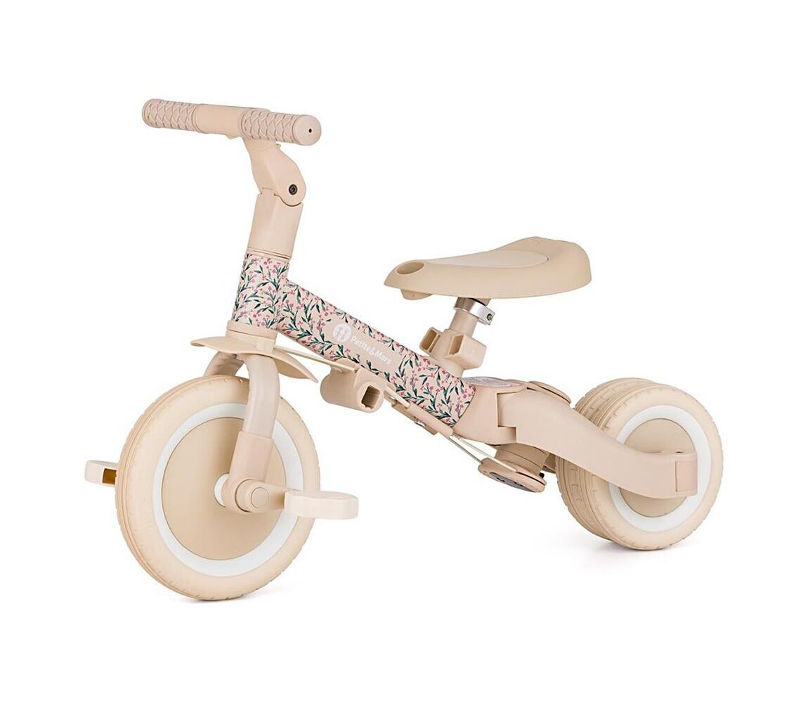 PETITE&MARS - Dětská tříkolka 5v1 TURBO LIMITED Pink Meadow 613364