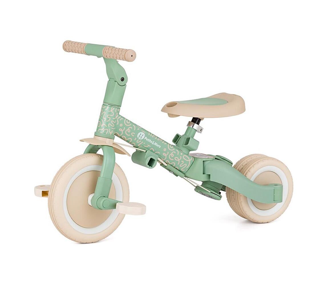 PETITE&MARS - Dětská tříkolka 5v1 TURBO LIMITED Green Twist 613480