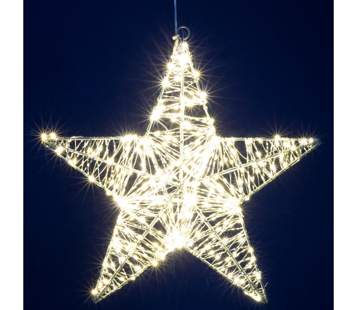 LED Vánoční dekorace 320xLED/230V 45 cm hvězda teplá bílá 5005613