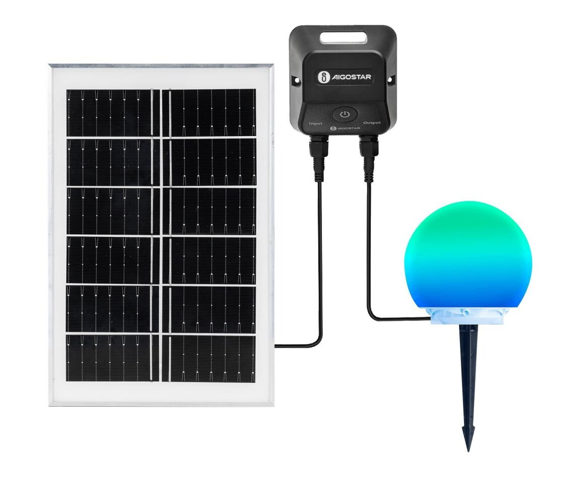 B.V. -LED RGB Stm. ven. lampa MESH 20W/3,7V 4000mAh 2700-6500K IP65 pr. 15 cm S1030233S