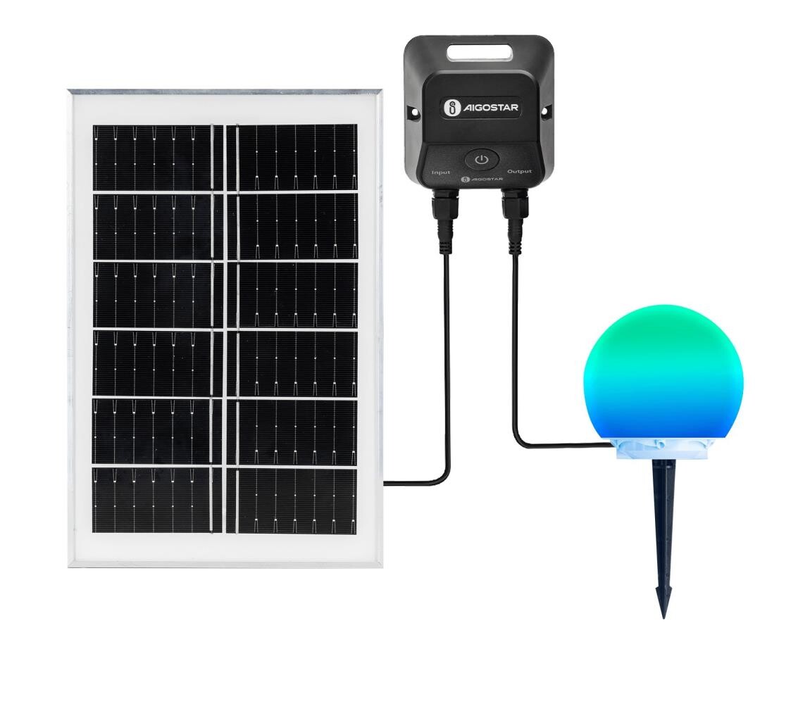 B.V. -LED RGB Stm. ven. lampa MESH 20W/3,7V 4000mAh 2700-6500K IP65 pr. 20 cm S1030233V