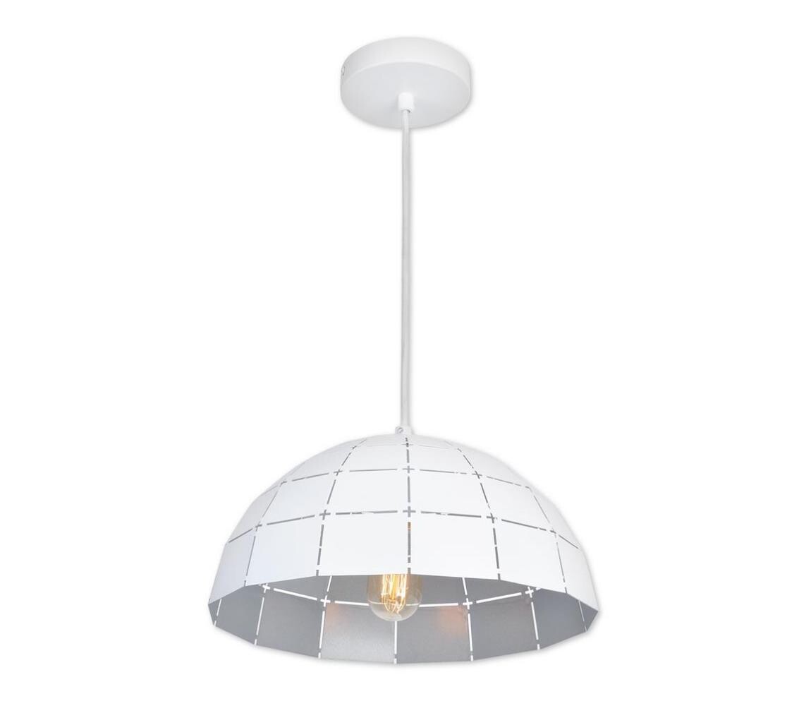 Top Light Apolo 30B - Lustr na lanku 1xE27/40W/230V bílá/stříbrná Apolo 30B