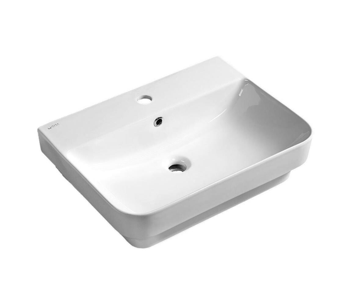 Isvea - Umyvadlo na desku SOTT AQUA 48x42 cm keramika/bílá 10SQ50048