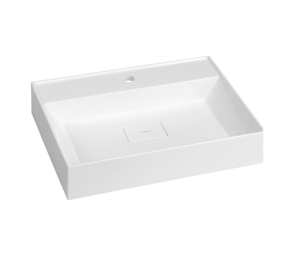 Sapho - Umyvadlo na desku GODIVA 58x44 cm mramor/bílá GU058