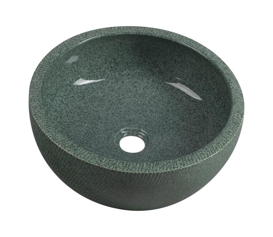 Sapho - Umyvadlo na desku PRIORI pr. 42 cm keramika/zelená PI013