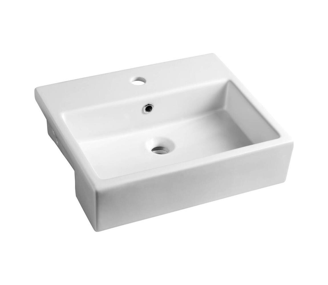 Isvea - Polozápustné umyvadlo PURITY 50x42 cm keramika/bílá 10PL52050