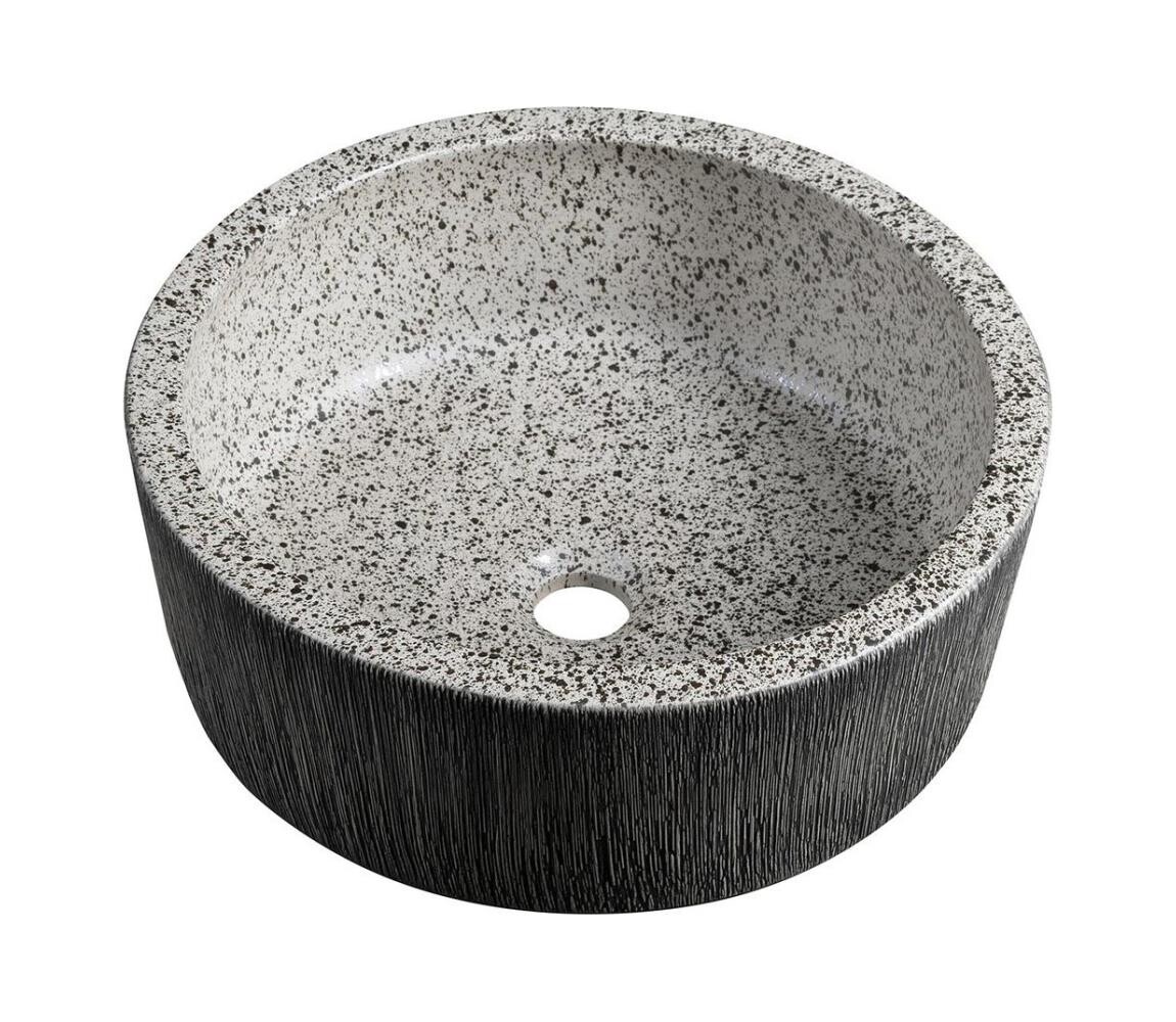 Sapho - Umyvadlo na desku PRIORI pr. 41 cm bílá/šedá PI035