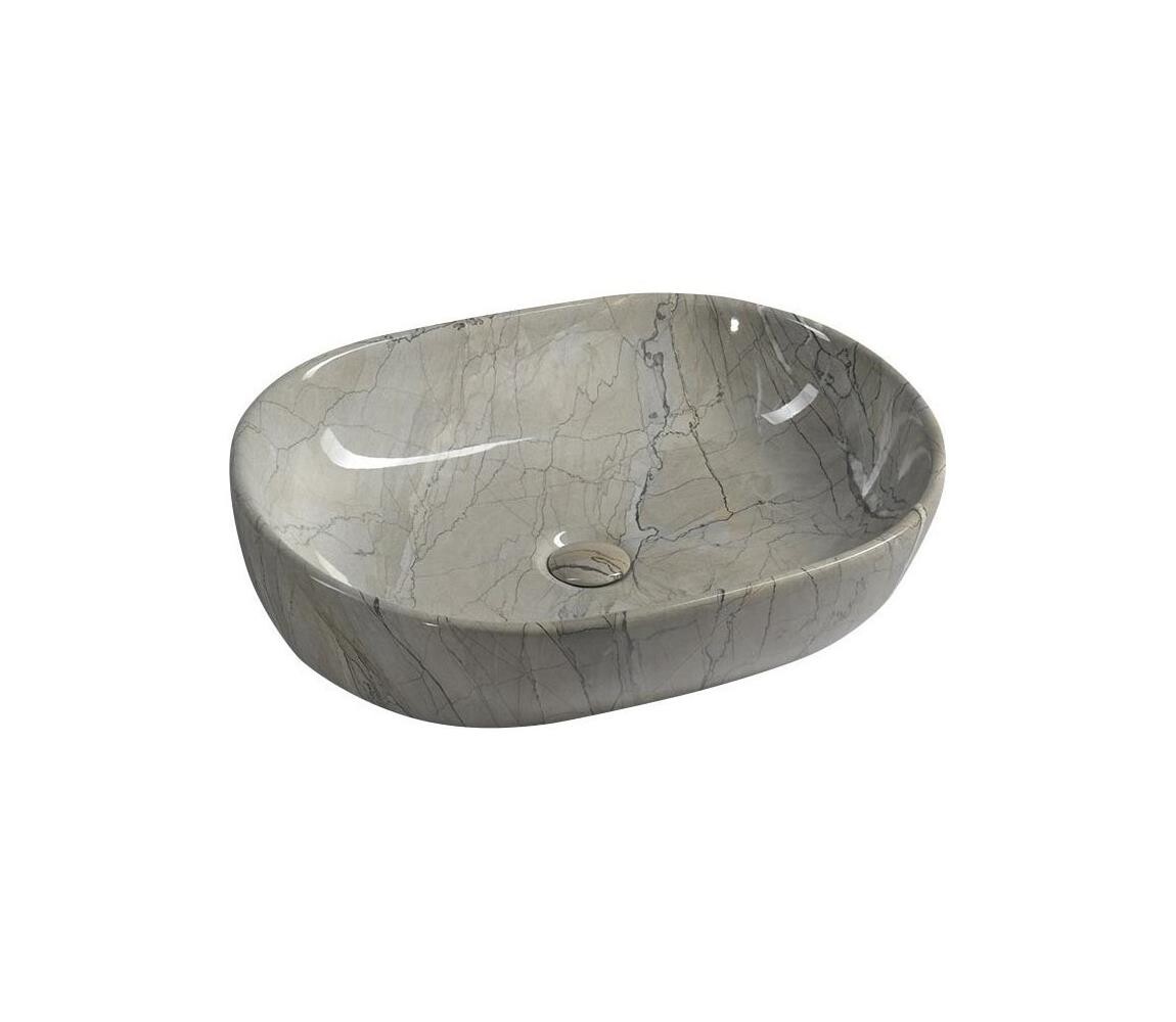 Sapho - Umyvadlo na desku DALMA 59x42 cm keramika/grigio MM413
