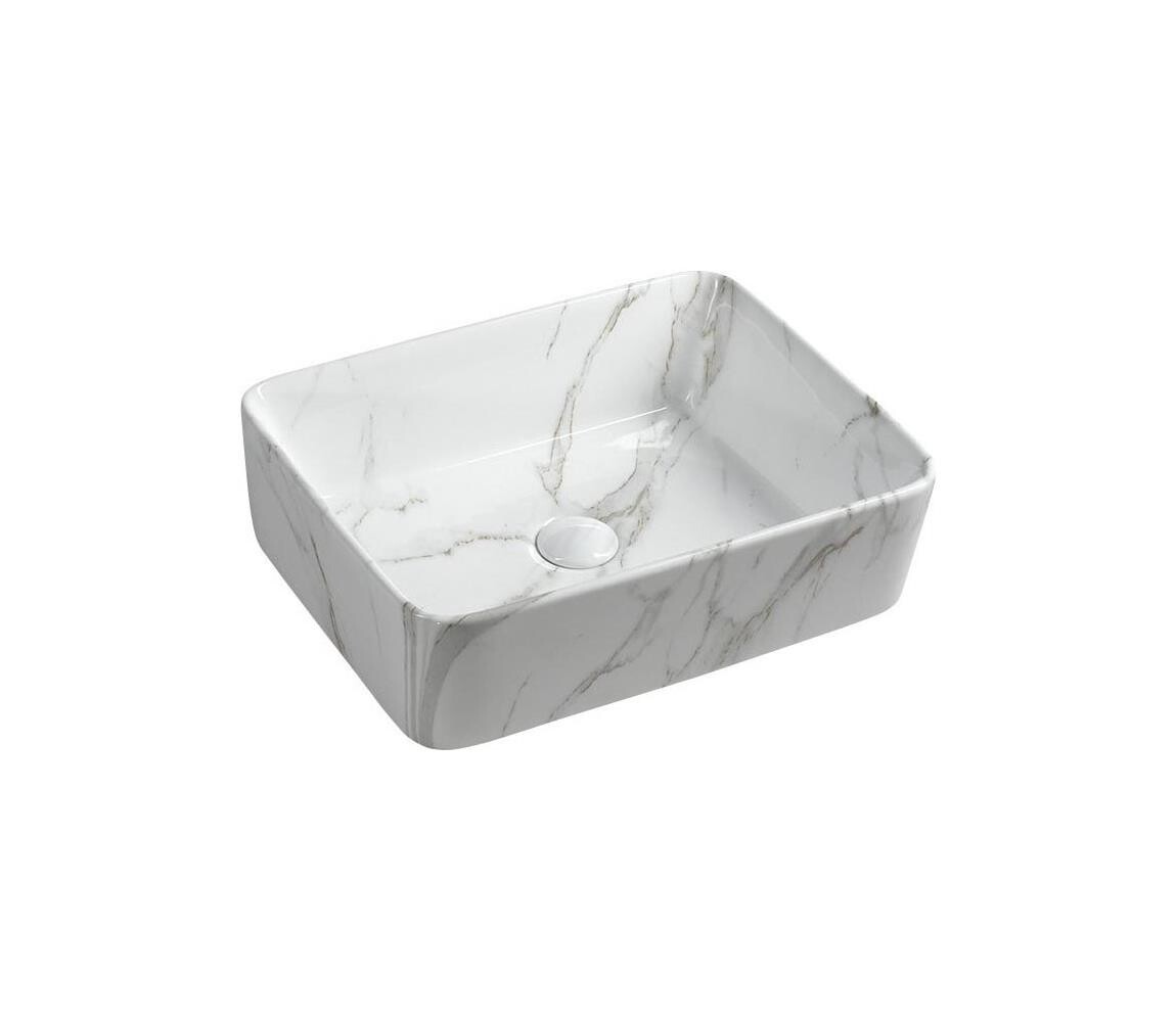 Sapho - Umyvadlo na desku DALMA 47,5x37,5 cm keramika/carrara MM517