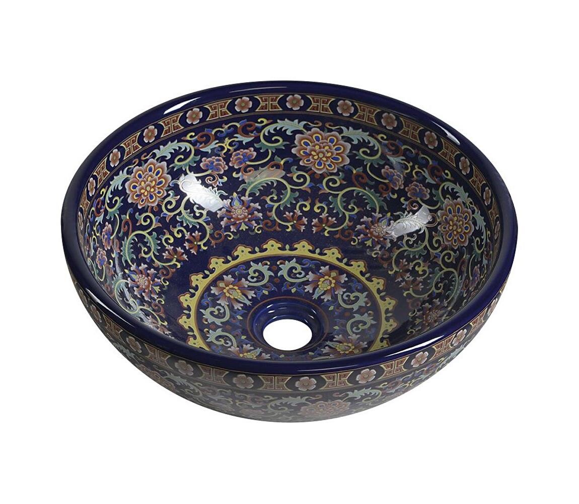 Sapho - Umyvadlo na desku PRIORI pr. 41 cm keramika/pestrobarevná PI022