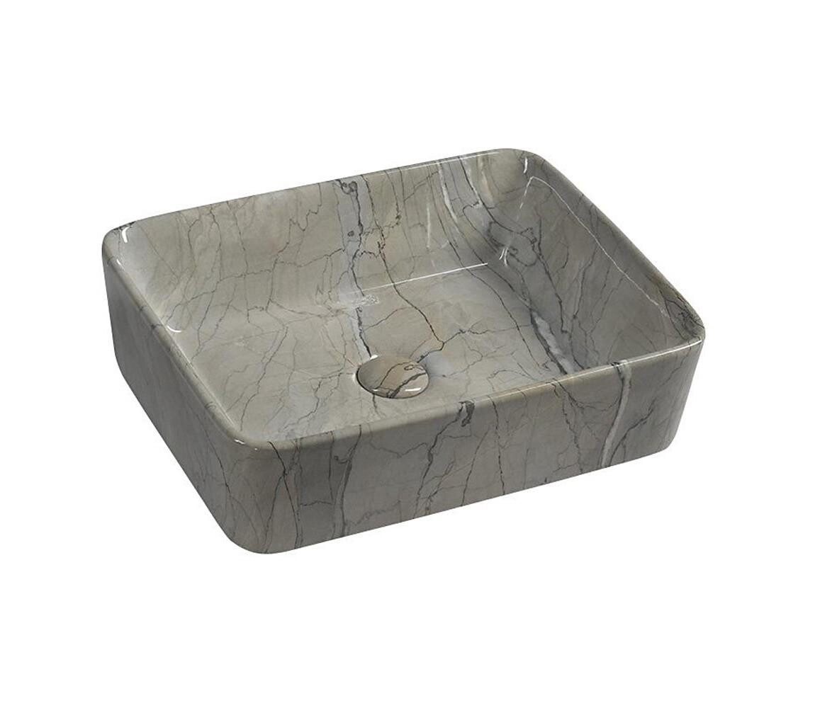 Sapho - Umyvadlo na desku DALMA 47,5x37,5 cm keramika/grigio MM513