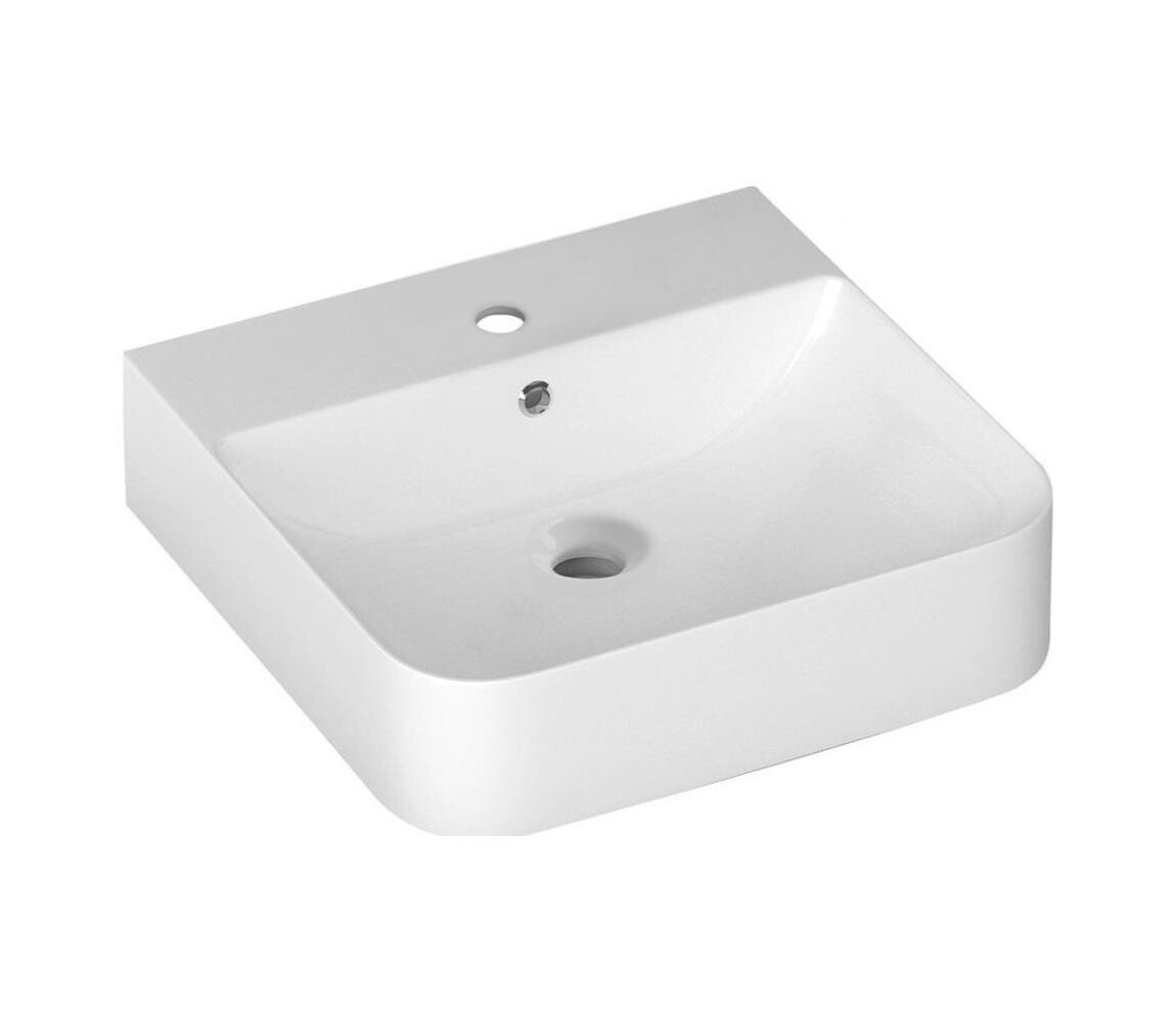 Isvea - Umyvadlo na desku/závěsné SOTT AQUA 50x50 cm keramika/bílá 10SQ51051