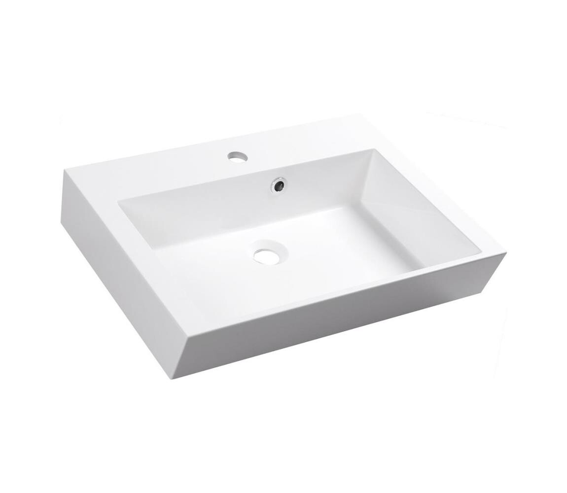 Sapho - Umyvadlo na desku ORINOKO 60x45 cm mramor/bílá OR060