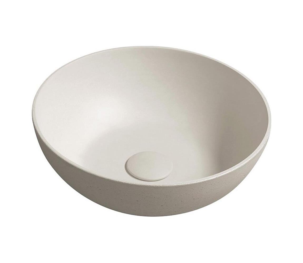 Sapho - Umyvadlo na desku FORMIGO pr. 39 cm beton/písková FG314