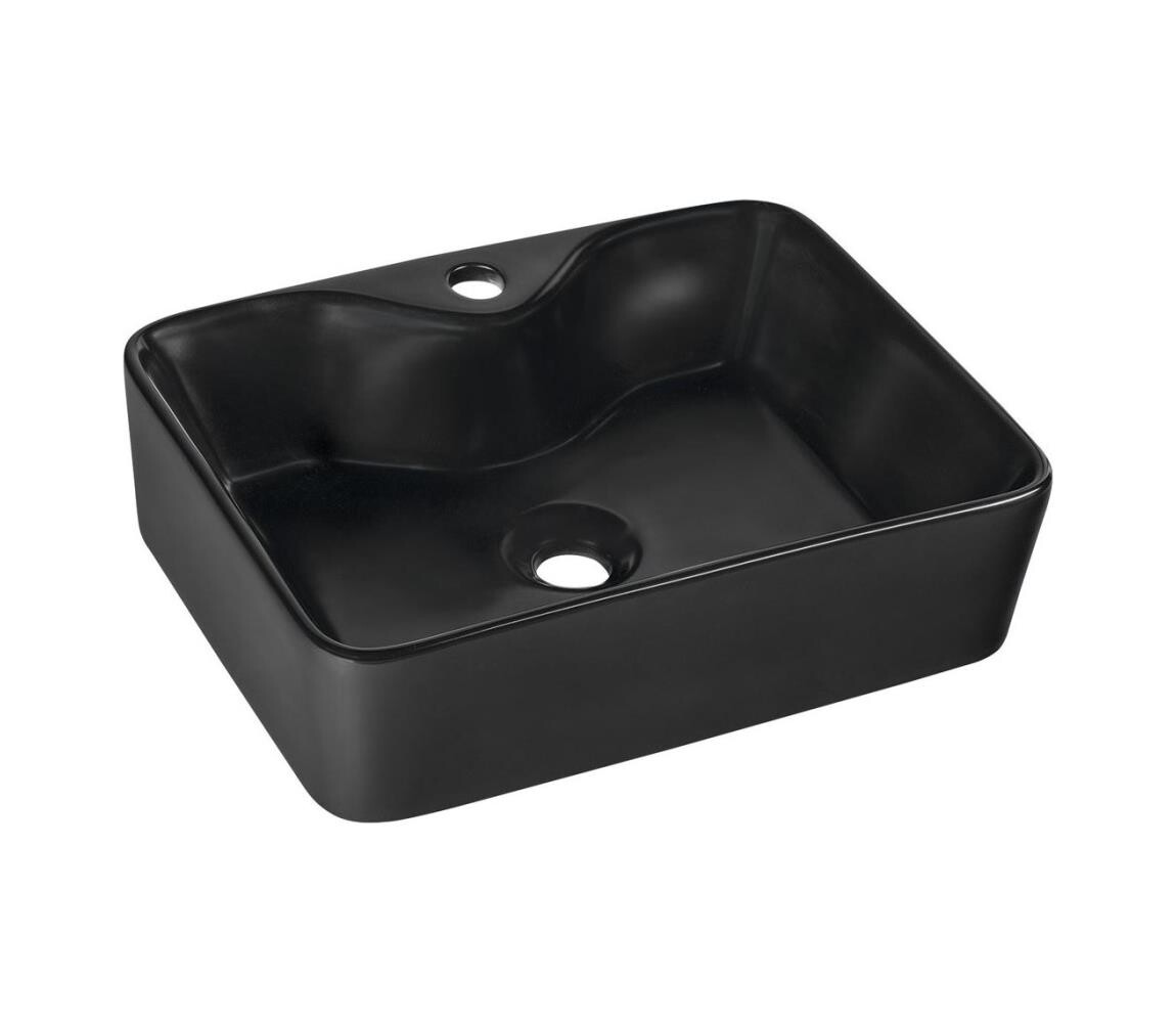 Sapho - Umyvadlo na desku BALENA 48x37 cm matná černá BH7013B