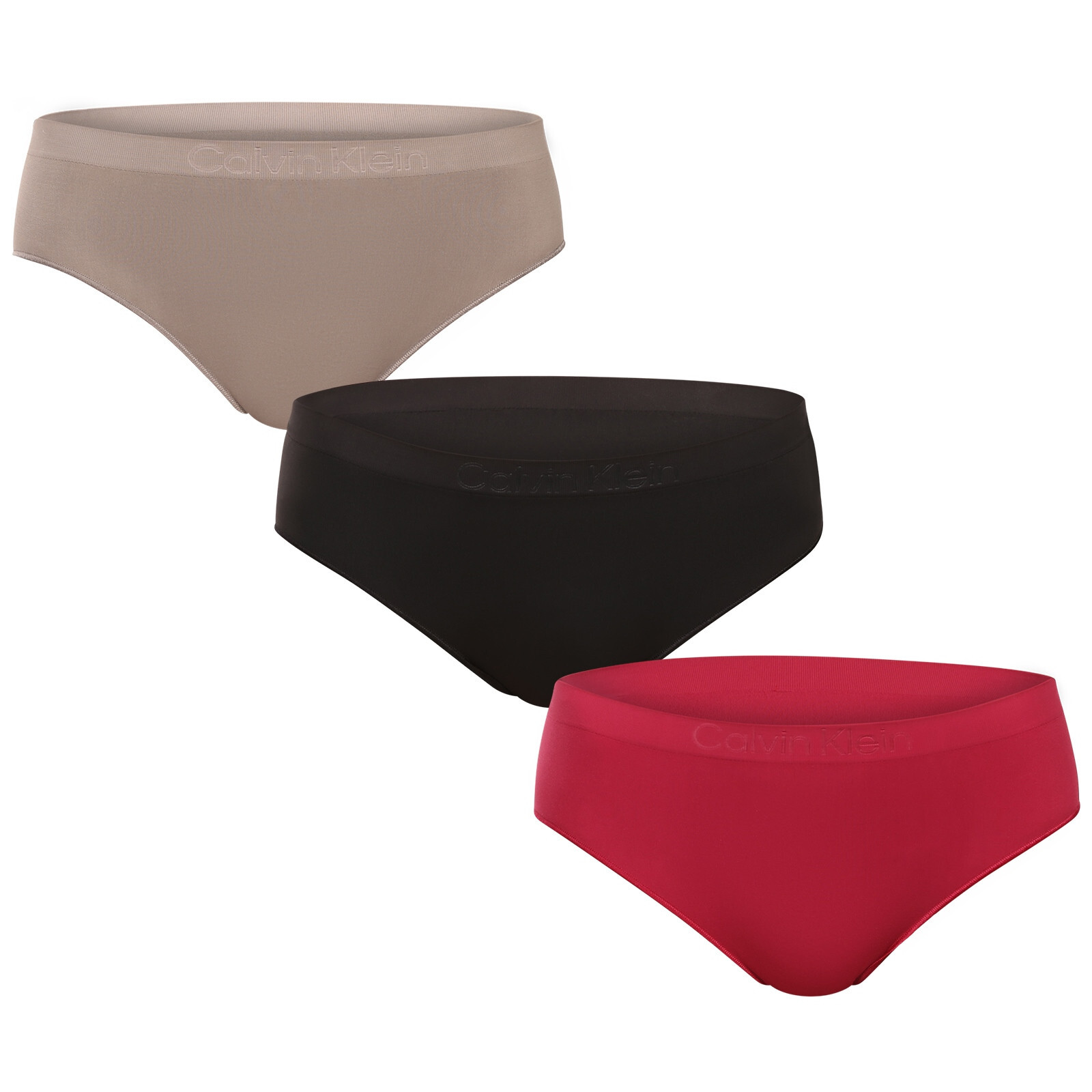 3PACK dámské kalhotky Calvin Klein bezešvé vícebarevné (QD5212 322) S