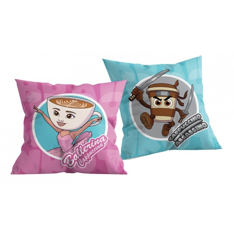 Halantex Dekorační polštářek 40x40 cm - Ballerina Cappuccina a Cappuccino Assassino