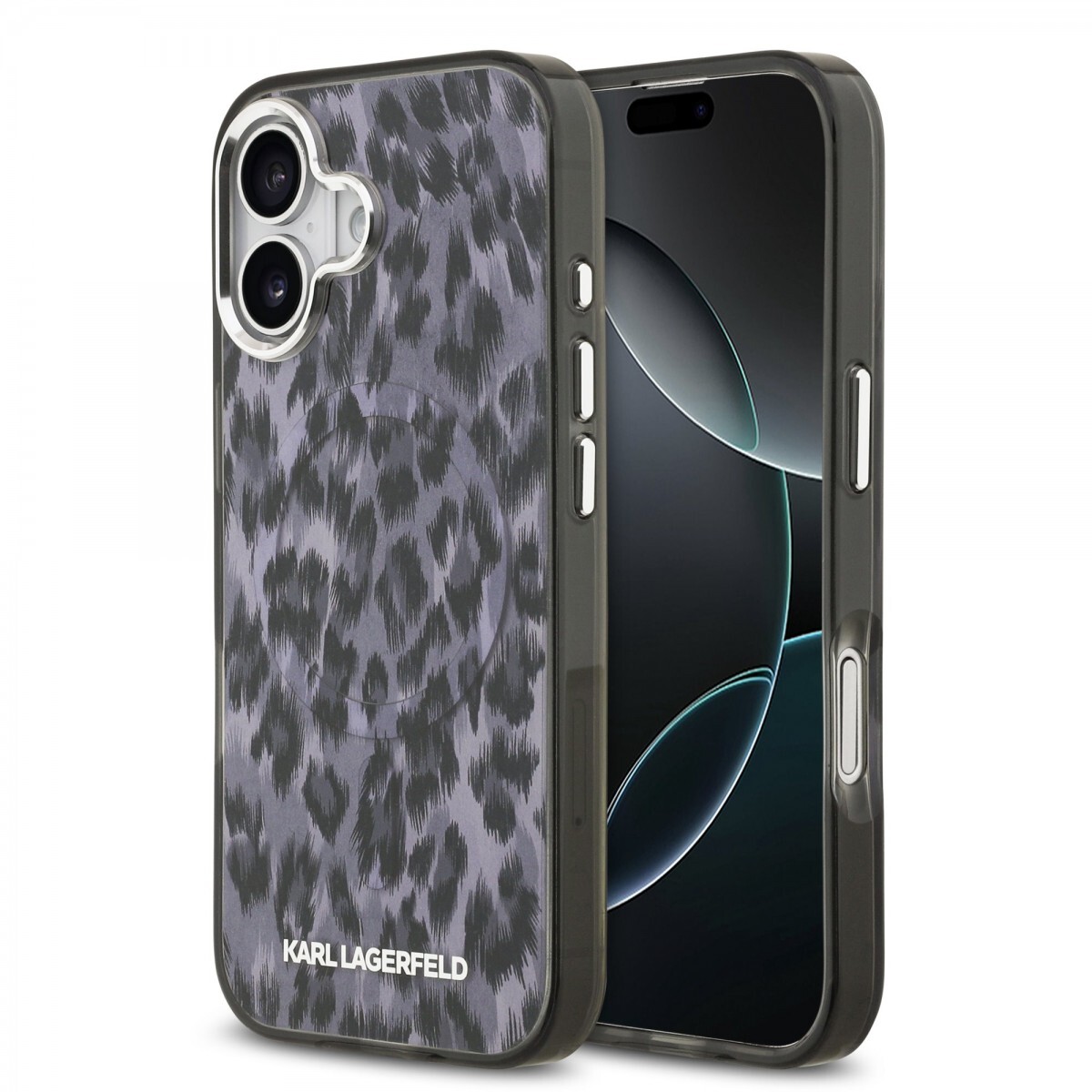 Zadní kryt Karl Lagerfeld IML Leopard MagSafe pro iPhone 17 Grey